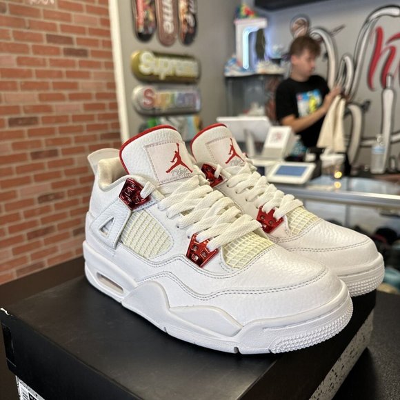 AUTHENTIC 408452 112 Air Jordan 4 Metallic Red GS main image 6